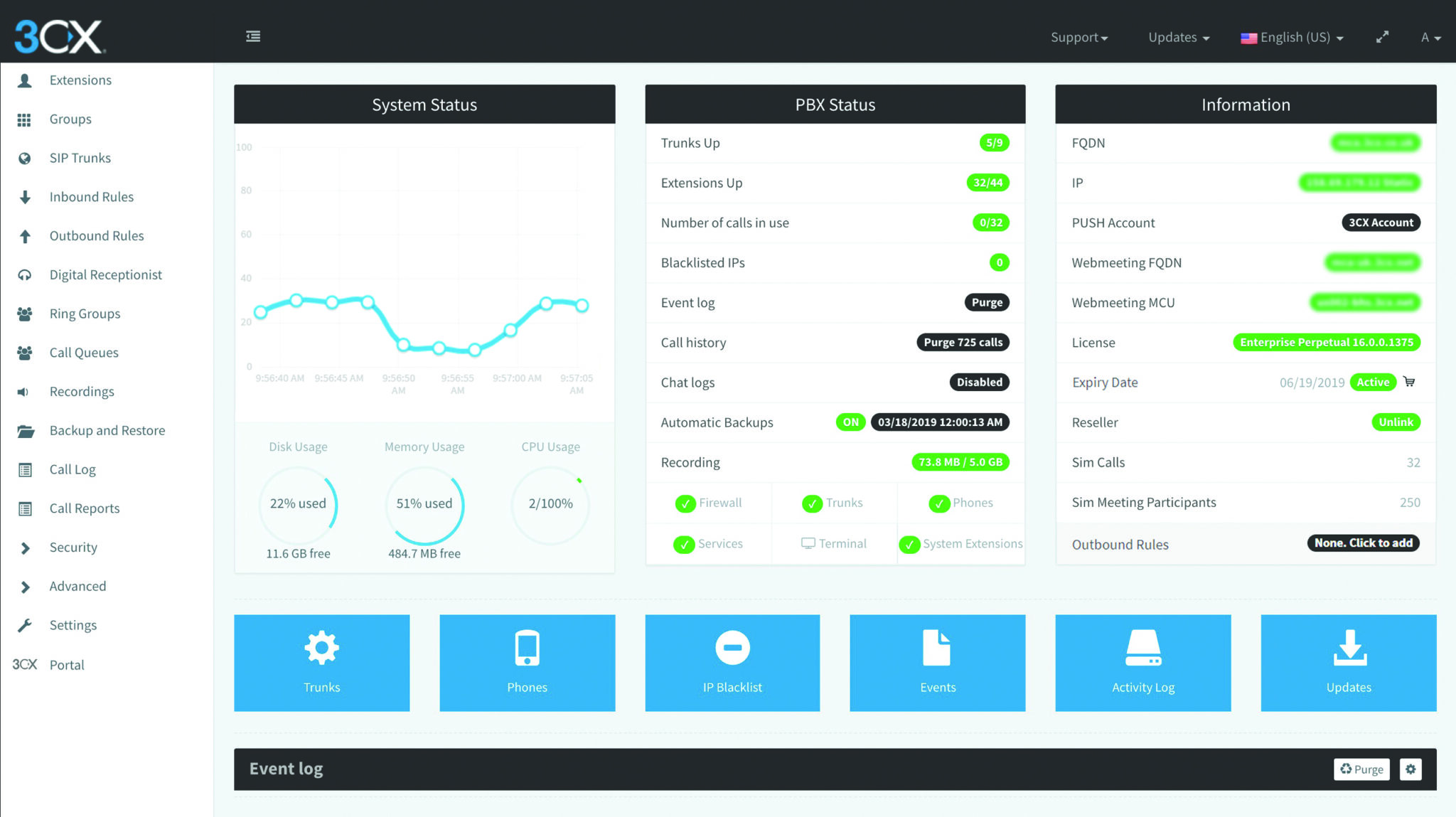 3CX Management Console 3CX Management Console
